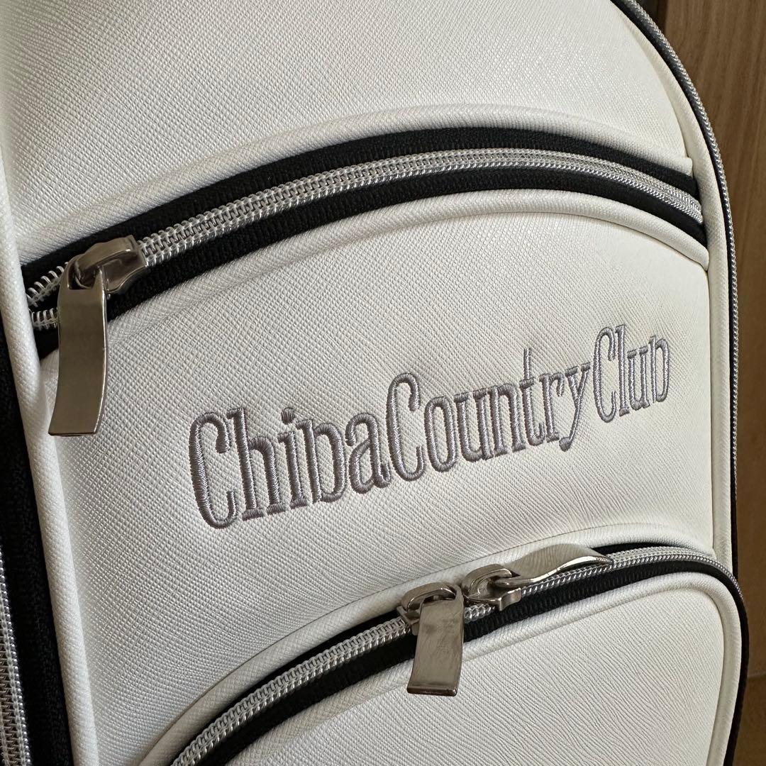 美品 千葉カントリークラブ キャディバッグ 8.5型 ホワイト