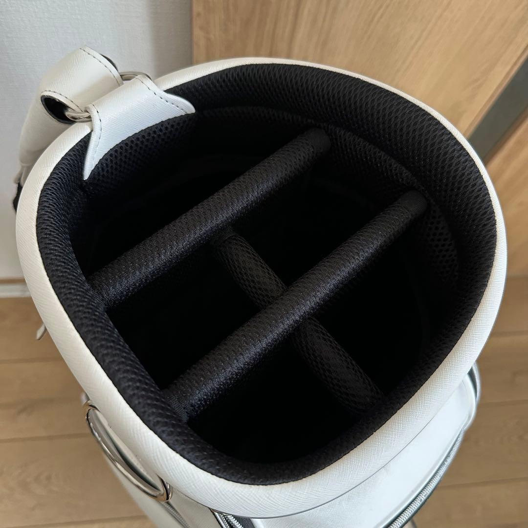 美品 千葉カントリークラブ キャディバッグ 8.5型 ホワイト