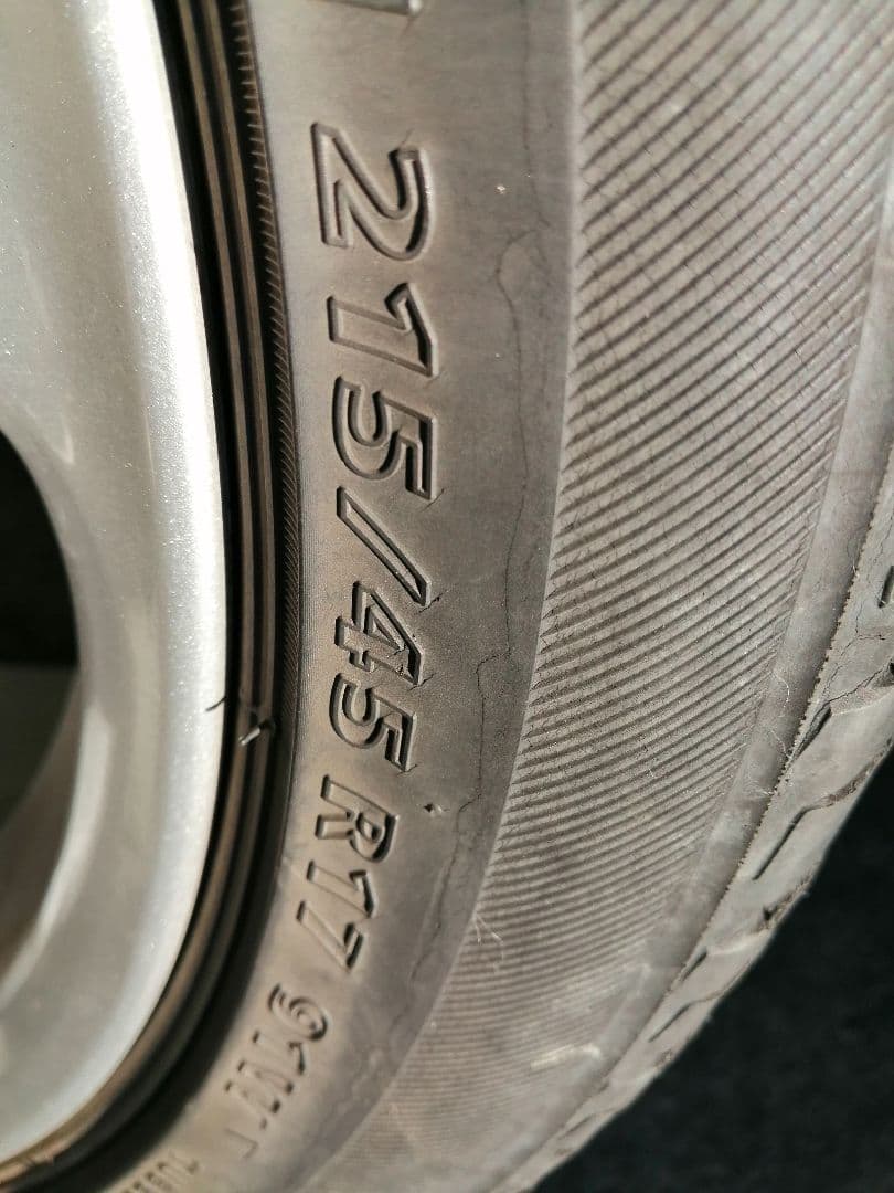 秋田発スバル純正OPSAA17インチ215/45R17夏タイヤ4本セットBBS風