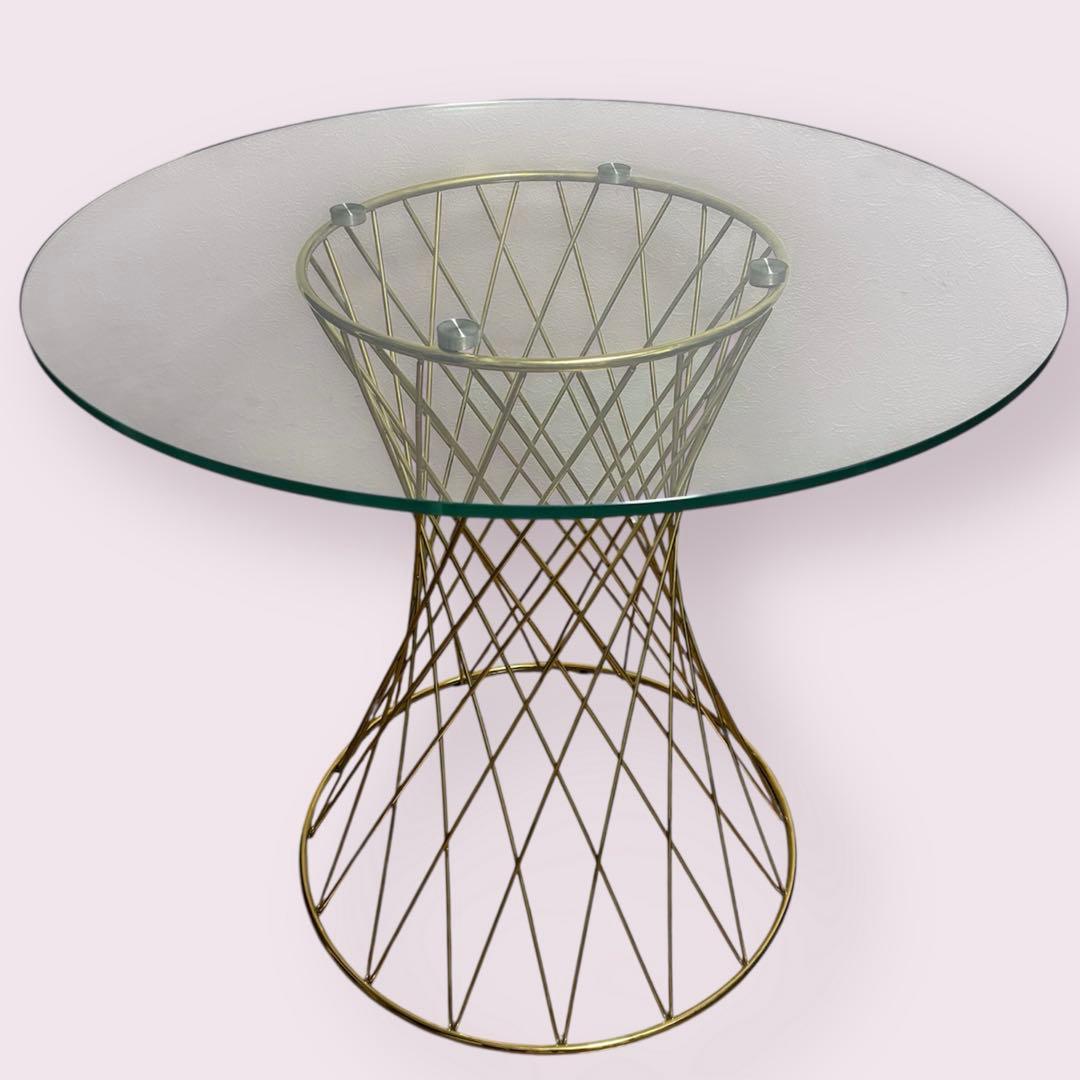 Francfranc フランフラン マーリア ダイニングテーブル ガラス天板