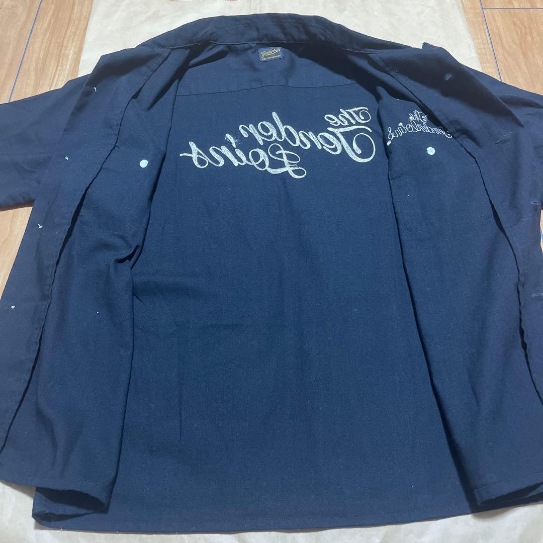 テンダーロイン　ボーリングシャツ　刺繍ロゴ　半袖シャツ