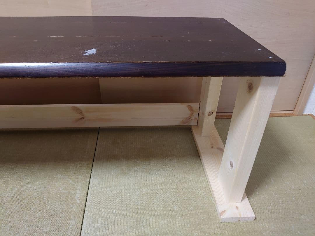 【其の26】中古テーブルを加工したパチスロ実機を置く台（２台用シンプルスタンド）