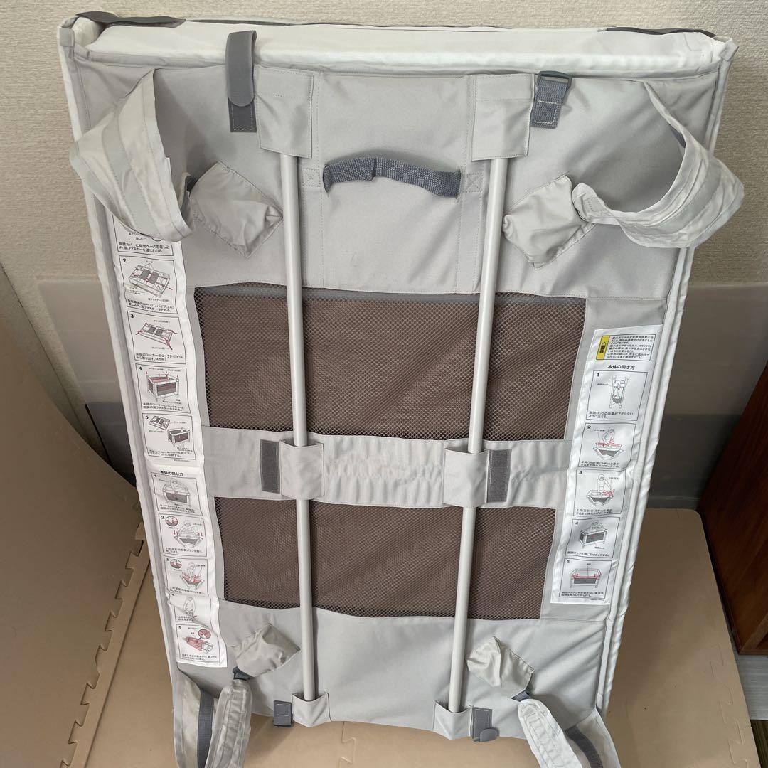 【美品】アップリカ ココネルエアー グレーベアー AB ベビーベッド