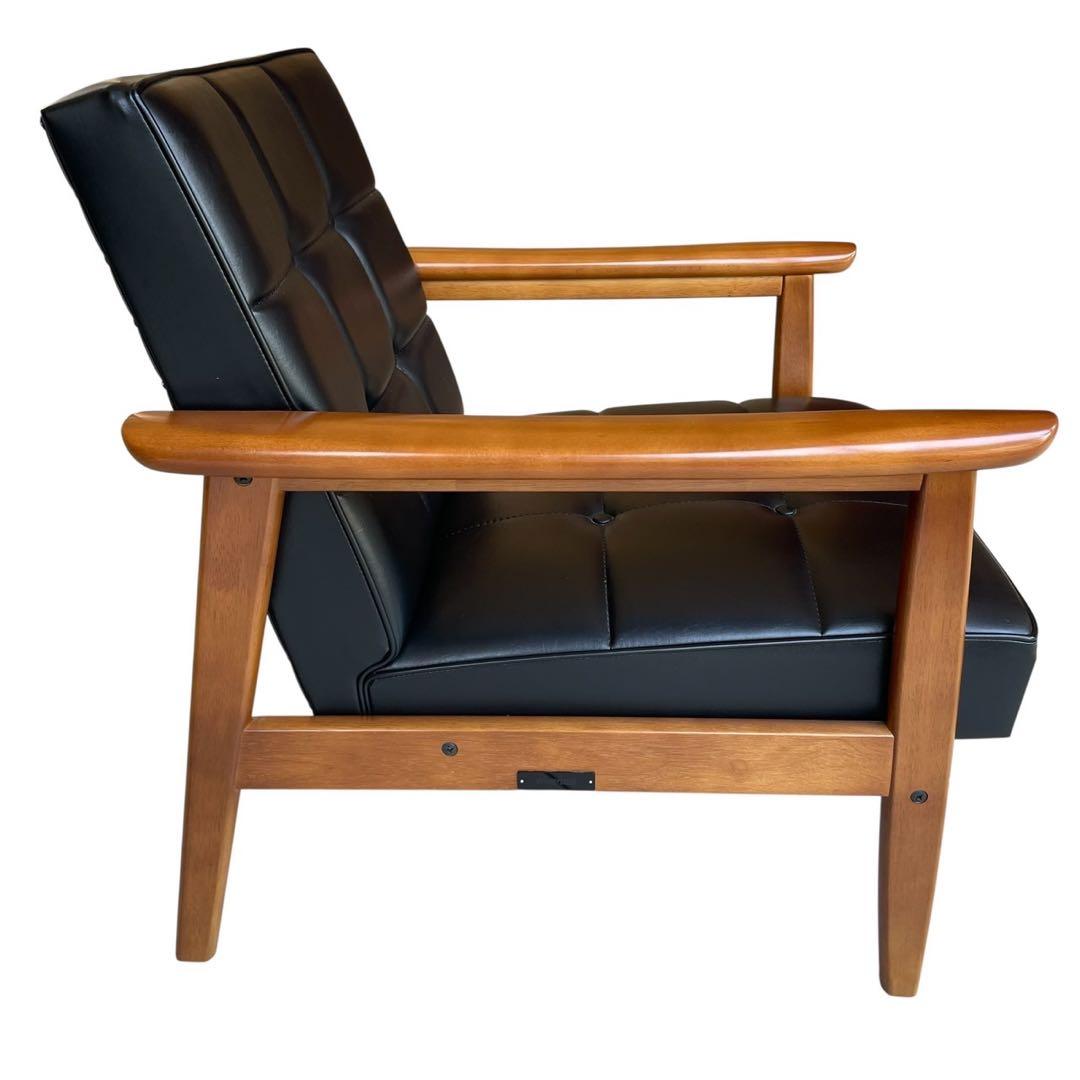 美品 カリモク60 Kチェア 1シーター スタンダードブラック W36140BW