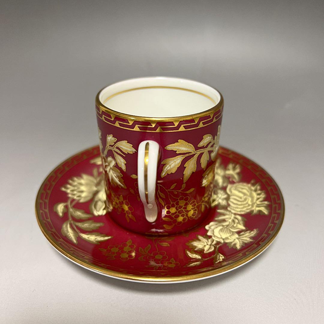 ウェッジウッド トンキン ルビー デミタスカップ＆ソーサー ①