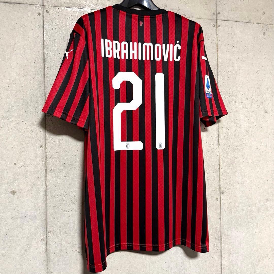 【美品！】19/20 ACミラン ♯21 イブラヒモヴィッチ【XLサイズ】ホーム