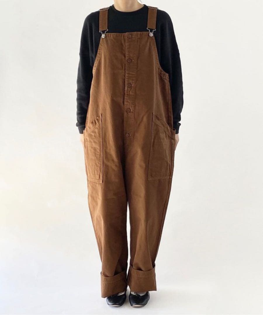 【美品】 ハーベスティー　オーバーオール　ブラウン　サイズ2 harvesty