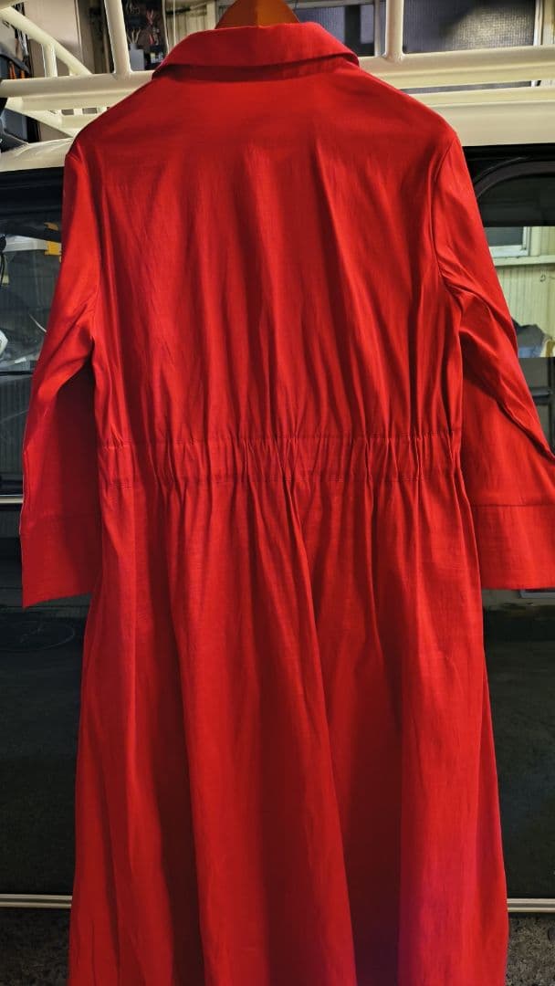 AMARPHIE premium 赤 シャツドレス 長袖