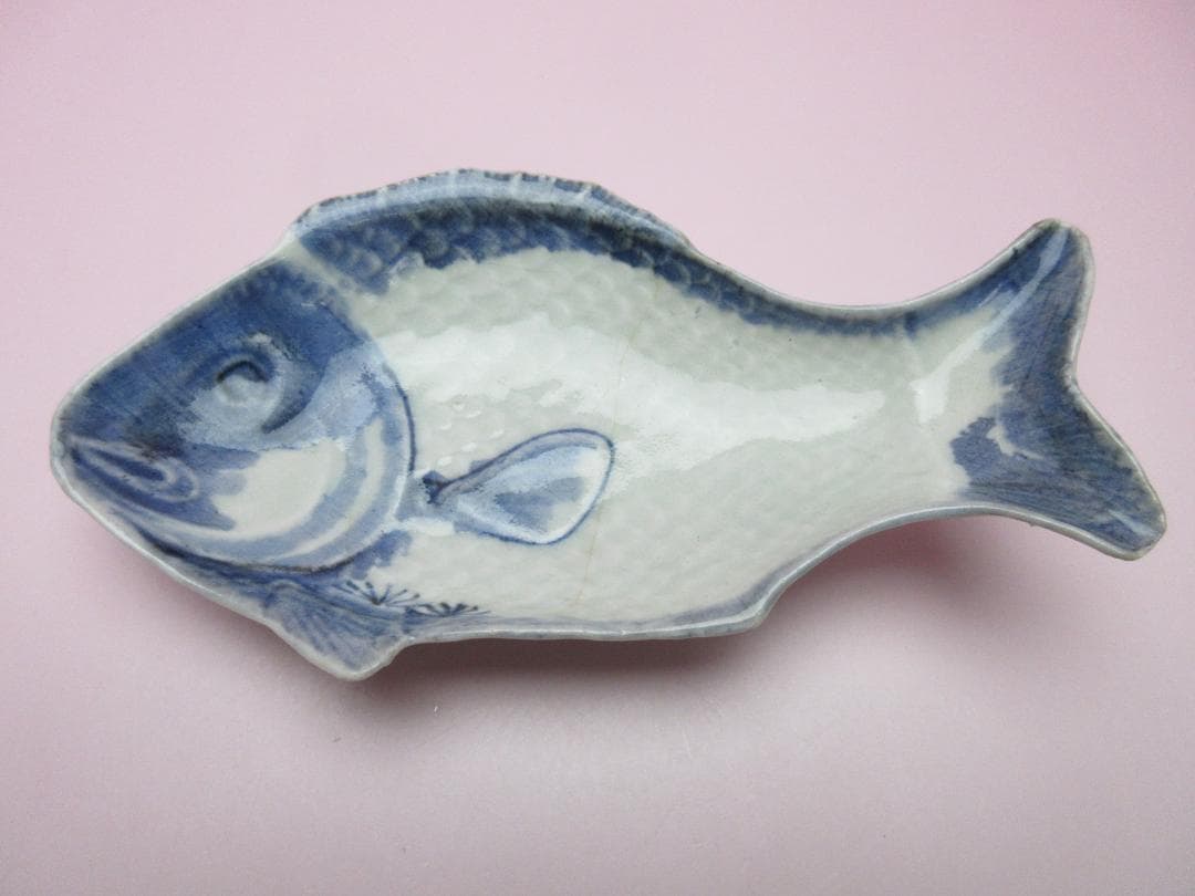 江戸中期頃 古伊万里 魚形 向付 5客 TN79 70724