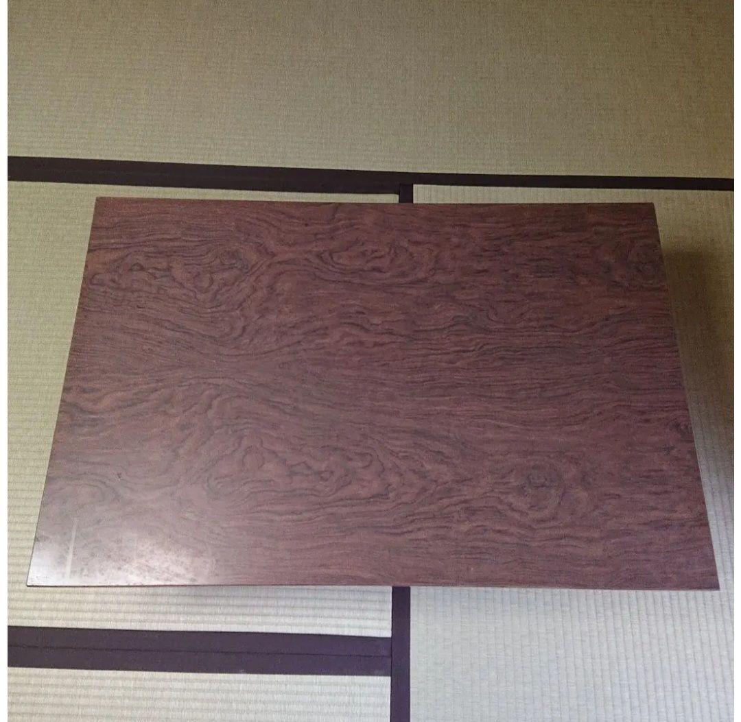 昭和レトロ/1950年代物】ちゃぶ台 折り畳み ローテーブル焦げ茶色 大きい