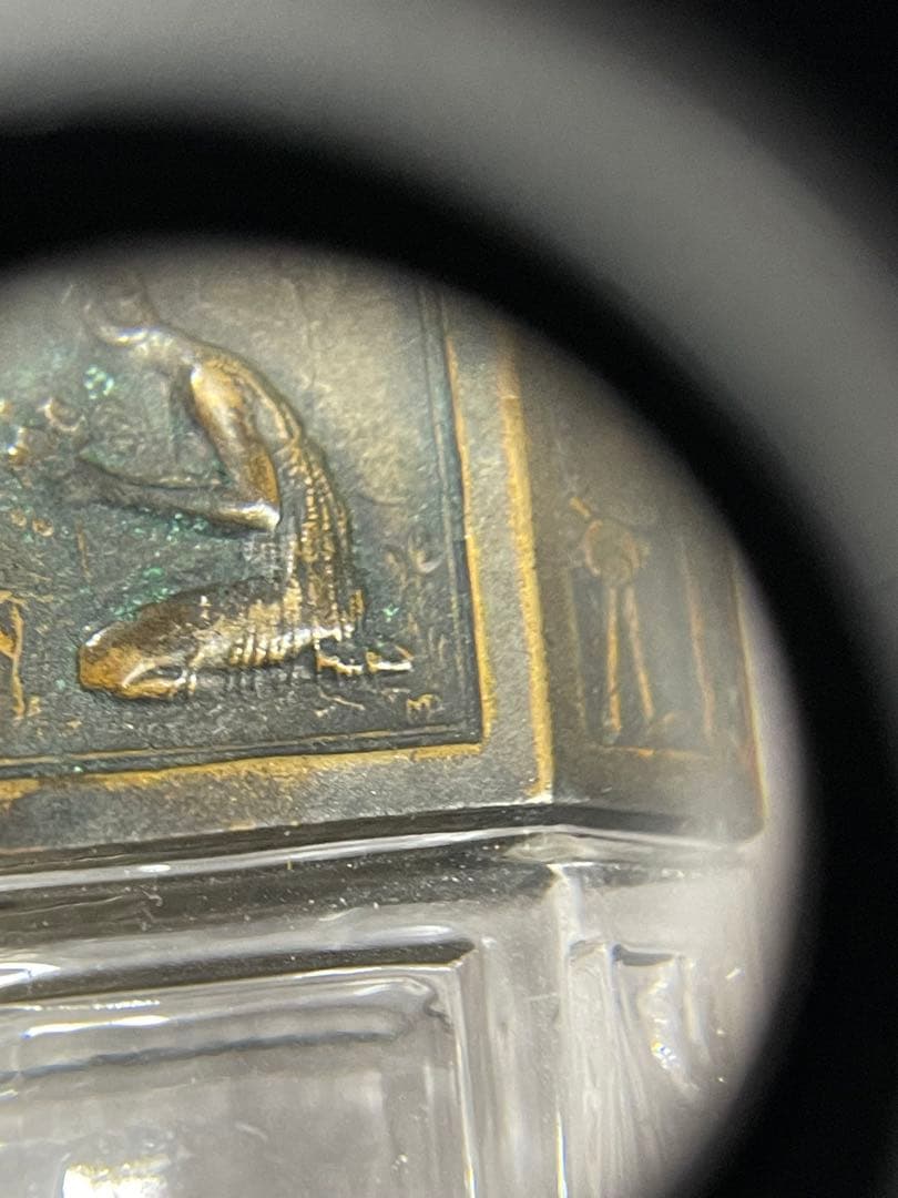 MARCEL PAUTOT アールデコ香水ボトル ガラスと金属 香水瓶 フランス