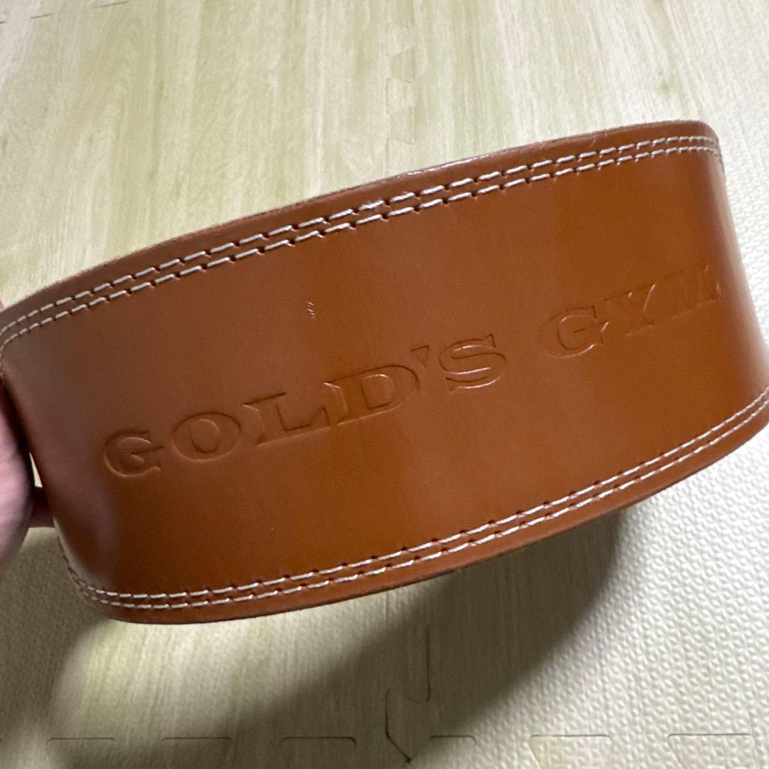 GOLD'S GYM パワーベルト S ブラウン