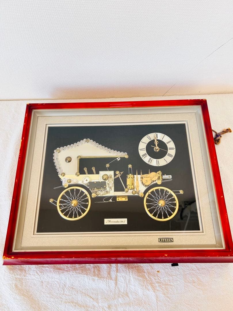131 CITIZEN 壁掛け時計 メルセデス 1903 立体 額縁