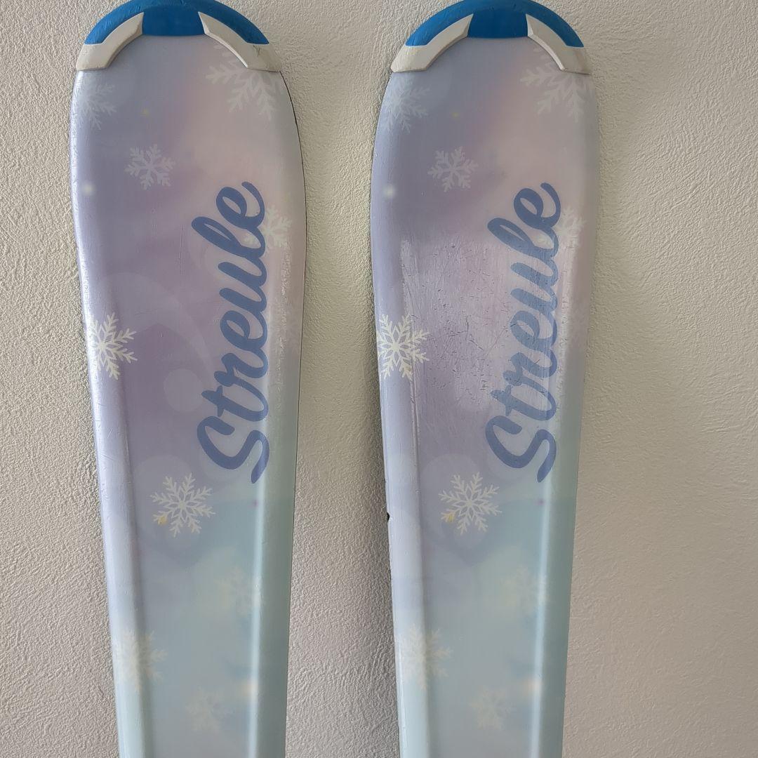 ビンディング付ジュニアスキー・ストック・スキー靴セット