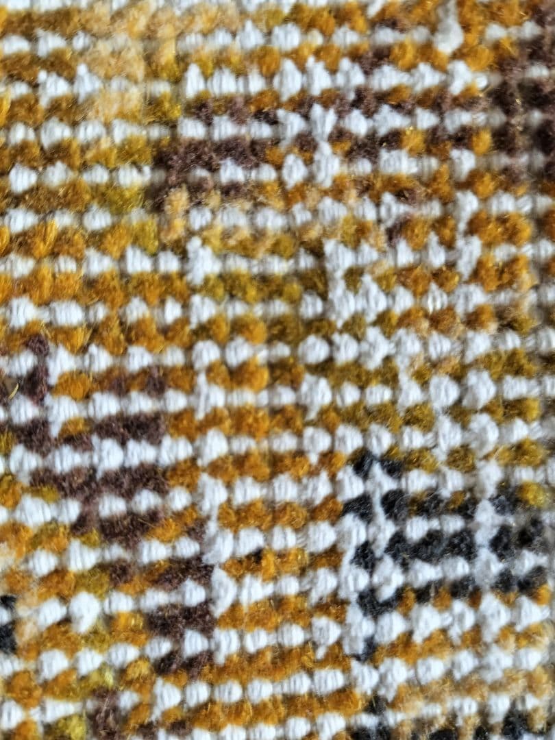 大きめ/シャビーイエローのオーバーダイヴィンテージラグ石田ゆり子さんNo.672