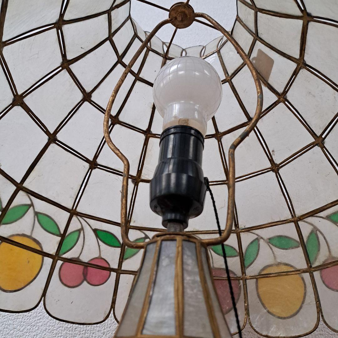 ♡昭和レトロ　フルーツモチーフ 　シェル【貝】シェードランプ♡