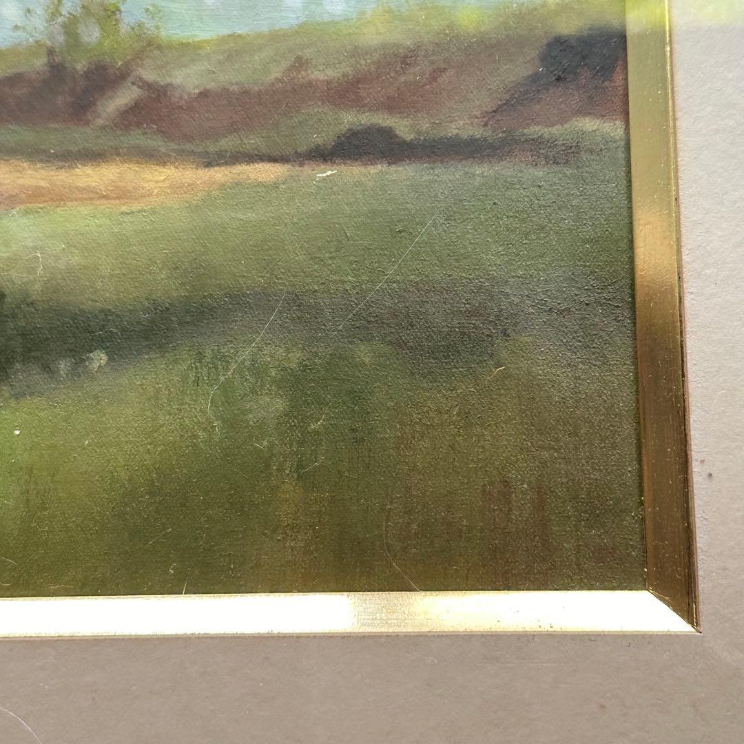 2114様感謝‼️麦‼️大地の恵み肉筆フランス麦畑‼️「五月の麦畑」ランドン作油彩画