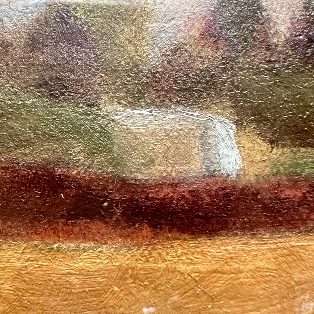 2114様感謝‼️麦‼️大地の恵み肉筆フランス麦畑‼️「五月の麦畑」ランドン作油彩画