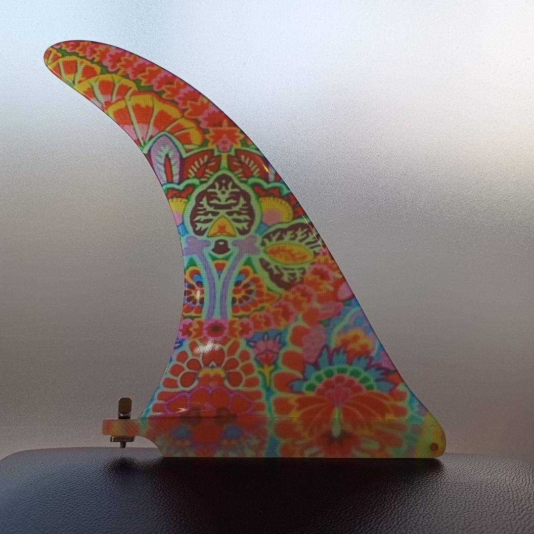 アートグラス　10インチ センターフィン　ロングボード　シングルフィン