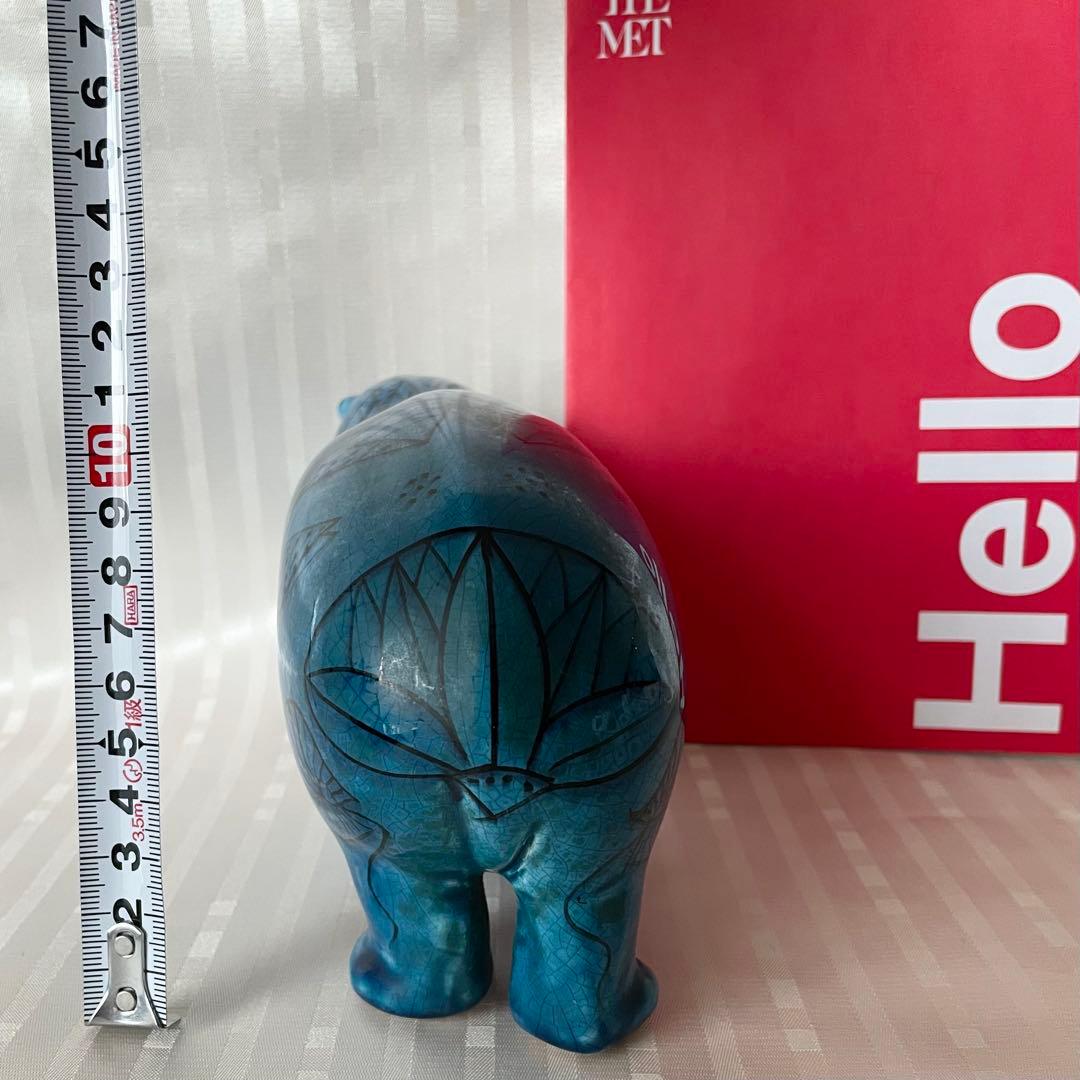 メトロポリタン美術館 青いカバ ウィリアム 陶器製 レプリカ