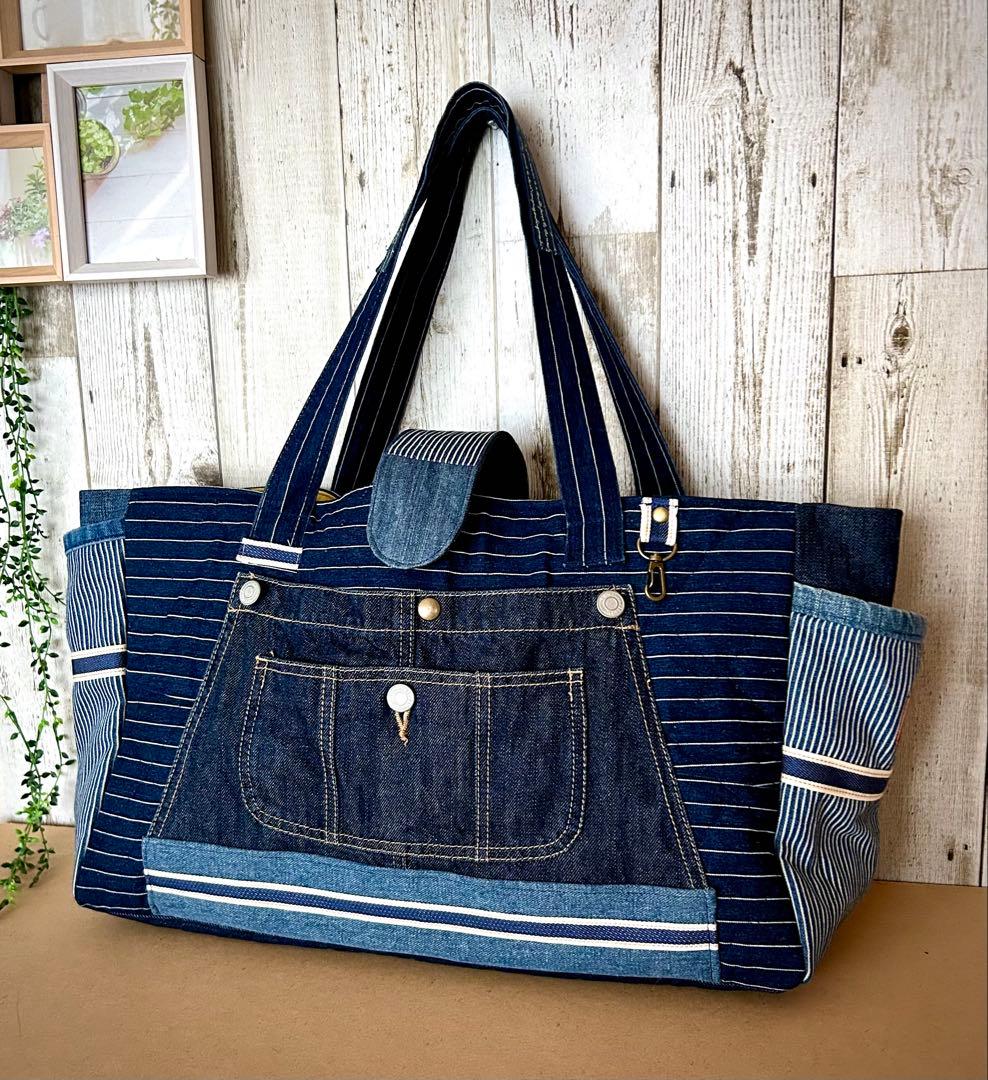 ＊ マザーズバッグ ＊ 旅行 トートバッグ デニム ママバッグ 大容量