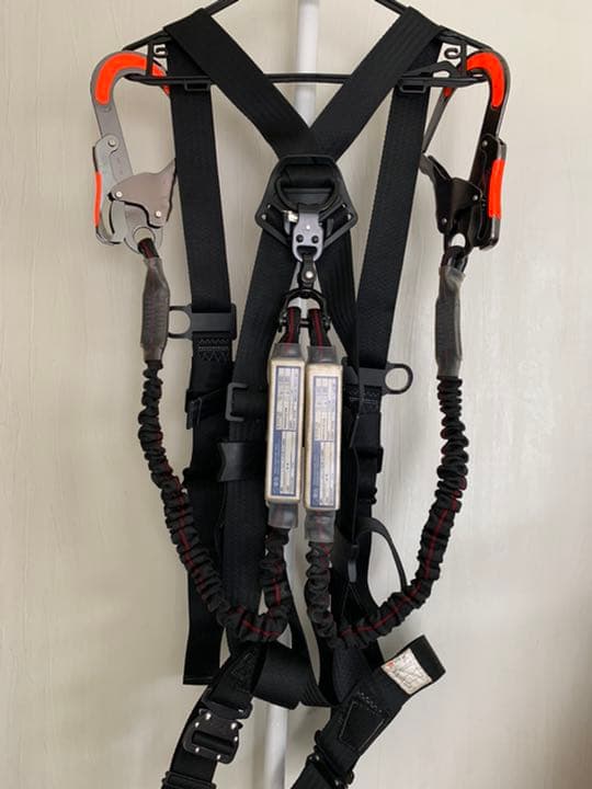 新規格適合品　KH ハーネスセット(ハーネスX型+ダブル蛇腹ランヤード)