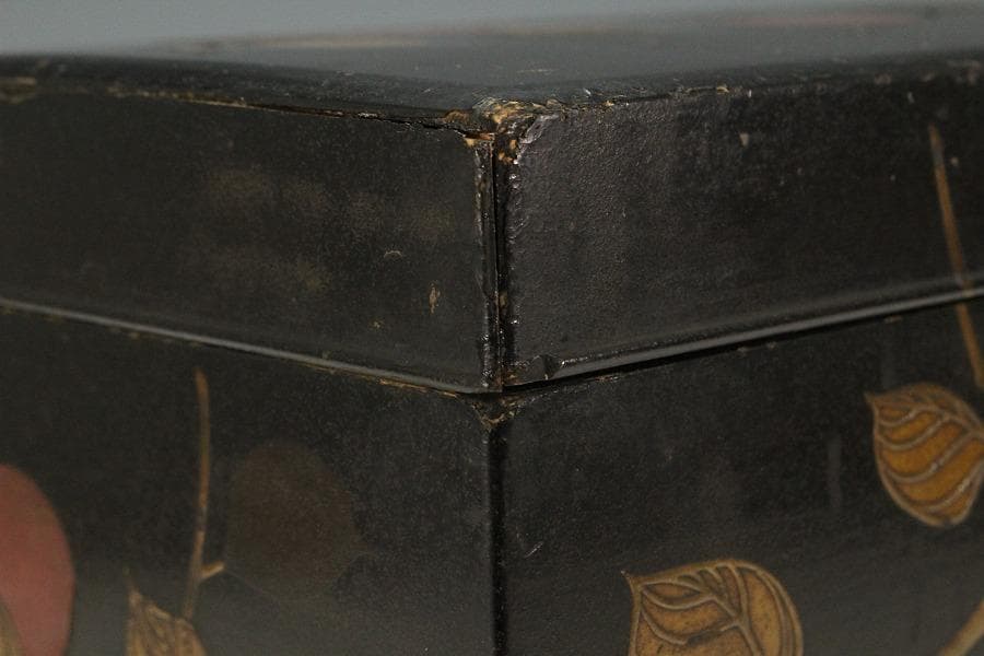 和楽器 果実 柿 蒔絵 時代 鼓箱(K-YC522)