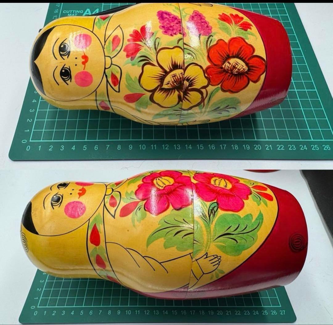 出品終了‼️ソビエト　アンティーク　セミョーノフ社、巨大なマトリョーシカ　14組