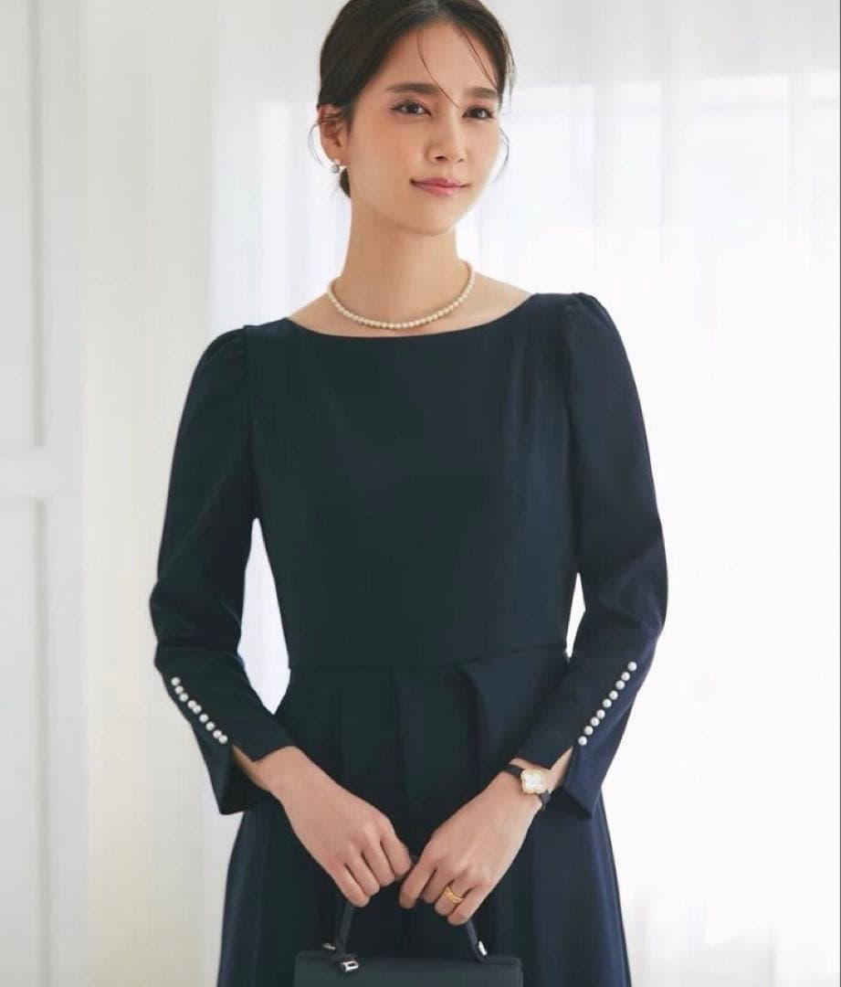 seventen セブンテン　パールトリムタックワンピース