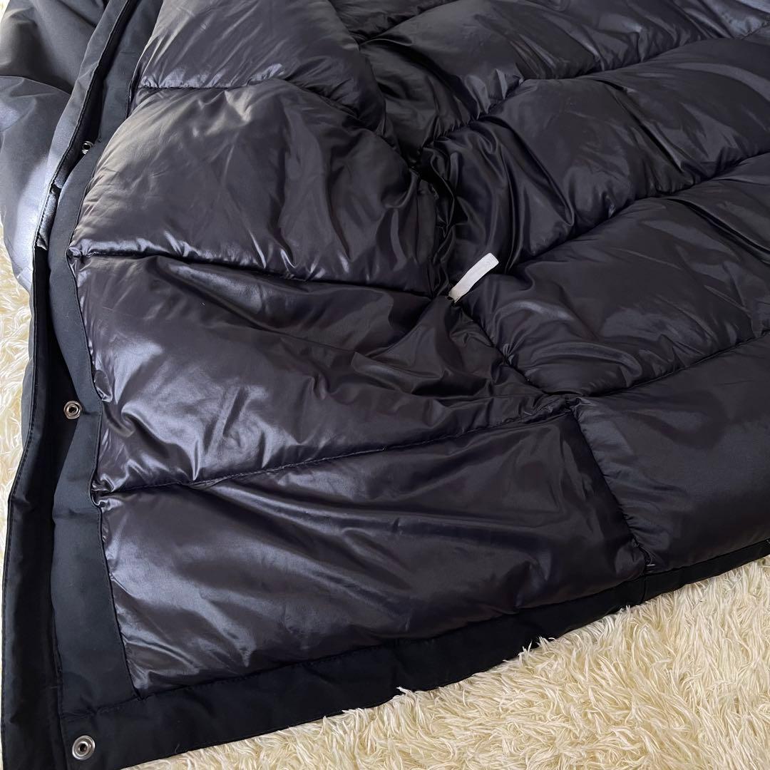 ノースフェイス　ブラックダウンジャケット　XL フード取外し可　ポケット多数