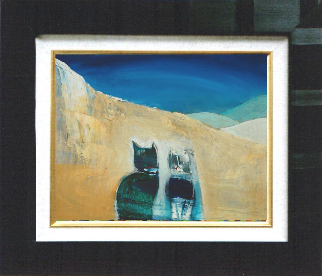 油絵 菅家令子 絵 絵画 インテリア 額付(黒) F6-071019 猫たち