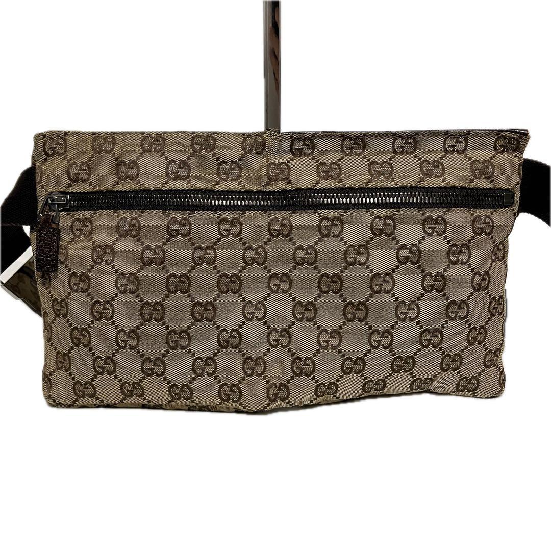 GUCCI GGキャンバス ボディバッグ ウエストバッグ ベージュ グッチ 92