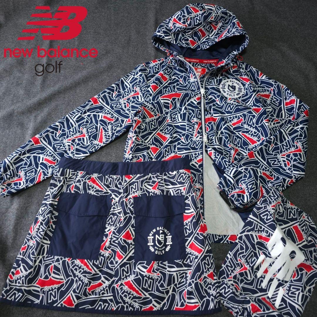 ニューバランスゴルフ】スニーカー総柄 撥水ナイロンブルゾン×スカートアップMS