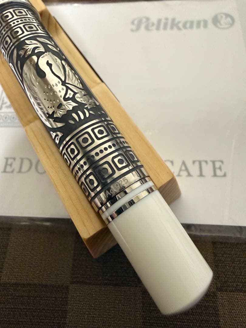 ペリカン万年筆M910スターリングシルバー、M800サイズ