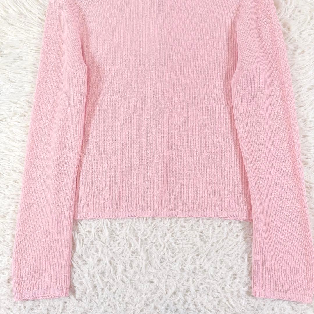 2024製✨ ルネ ニット カーディガン ロゴプレート 36サイズ ピンク