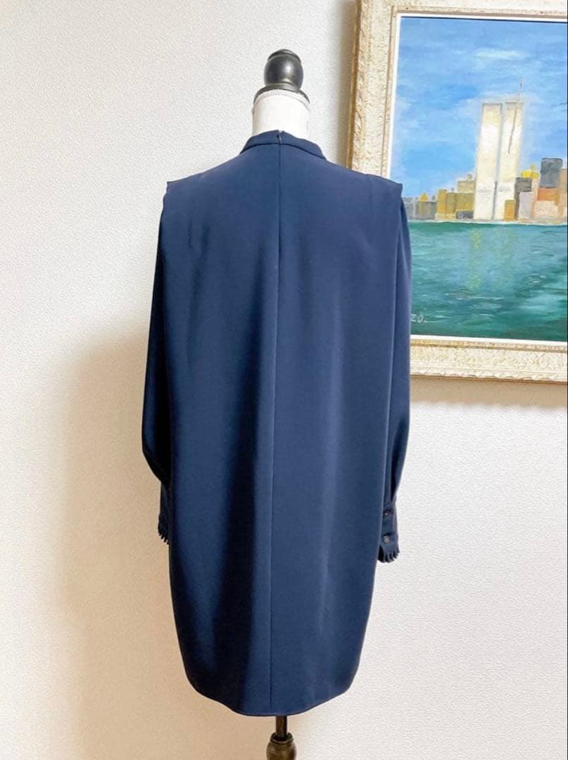 Noble ショルダータックミニワンピース 定価¥24,200 ネイビー　F