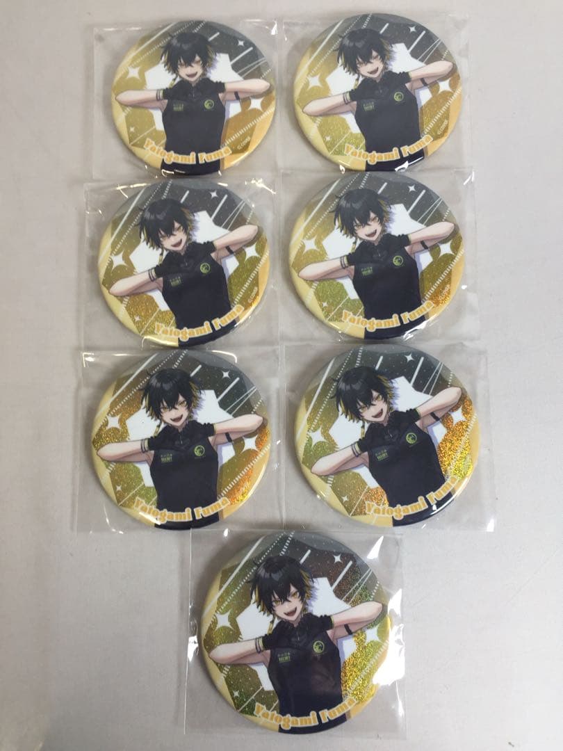 C-409 未開封 ホロスターズ 夜十神封魔 ホログラム缶バッジ 7個セット