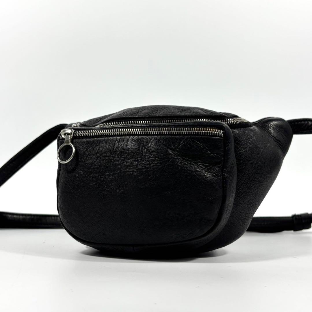 ✨希少 美品✨アエタ DA11 S ボディバッグ ディアスキン ブラック 黒