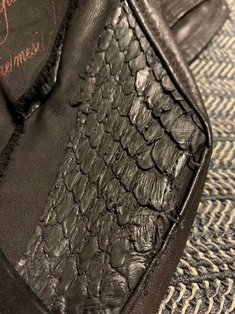 all leather shoulder × body 2way bag