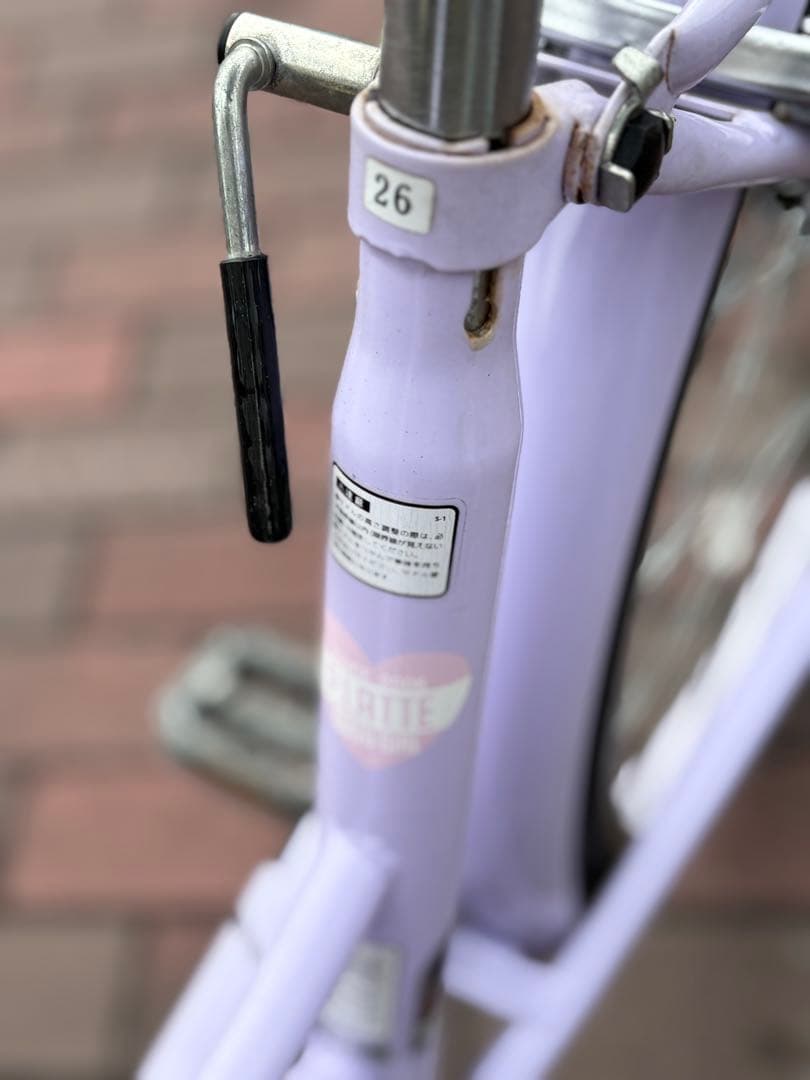 レディースバージョン！ラベンダーカラー・タウンサイクル(26㌅)配達可能です。