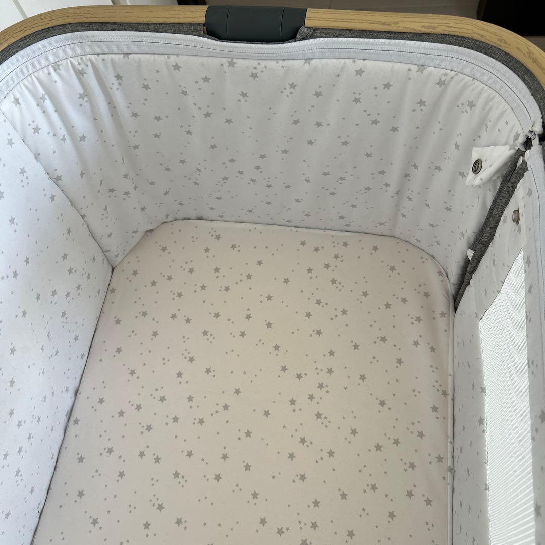 HZDMJ 折りたたみベビーベッド　グレー