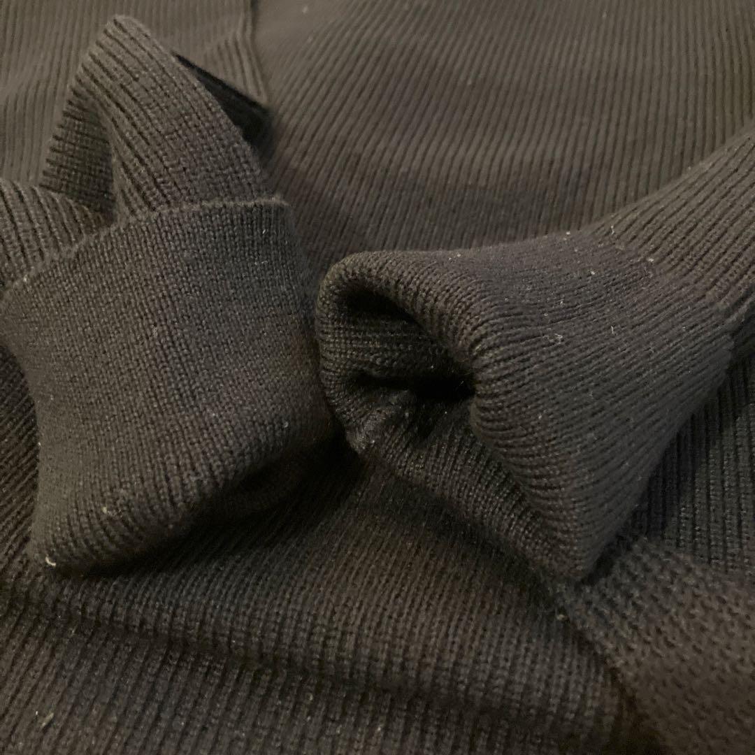 Butcher Products ウールリブ編みニット 42 ブラック