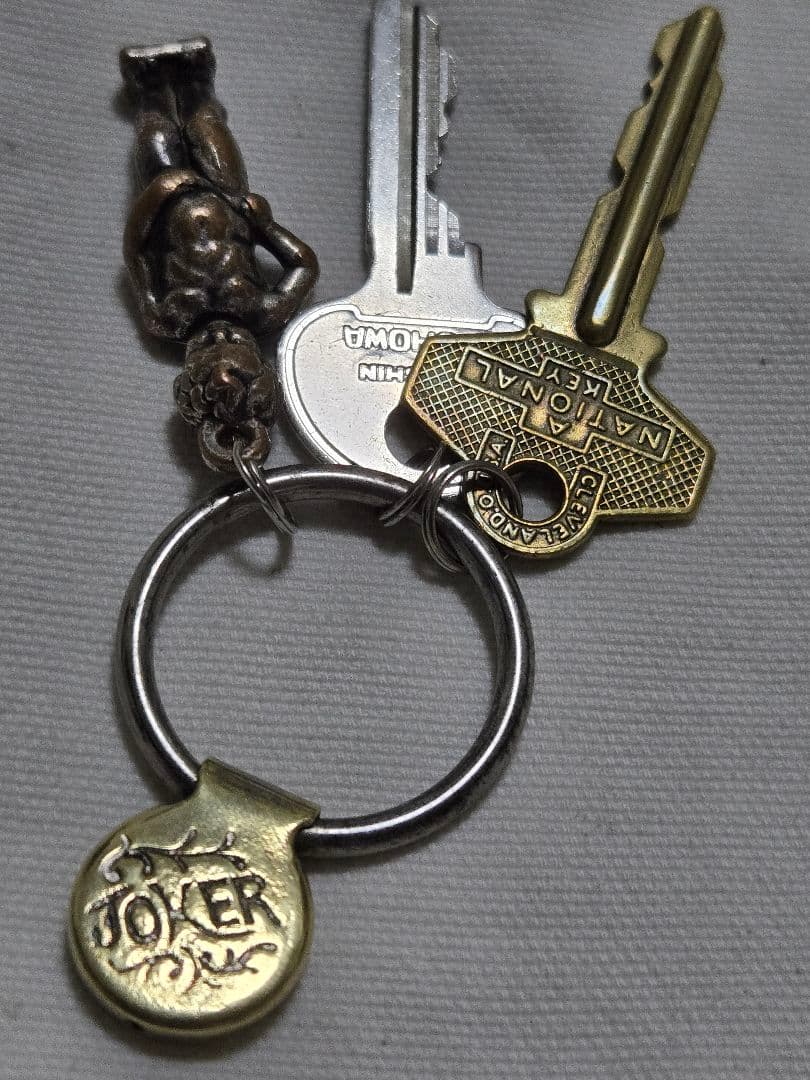 稀少！1883年 米国製 ビンテージ ブラス キーホルダー