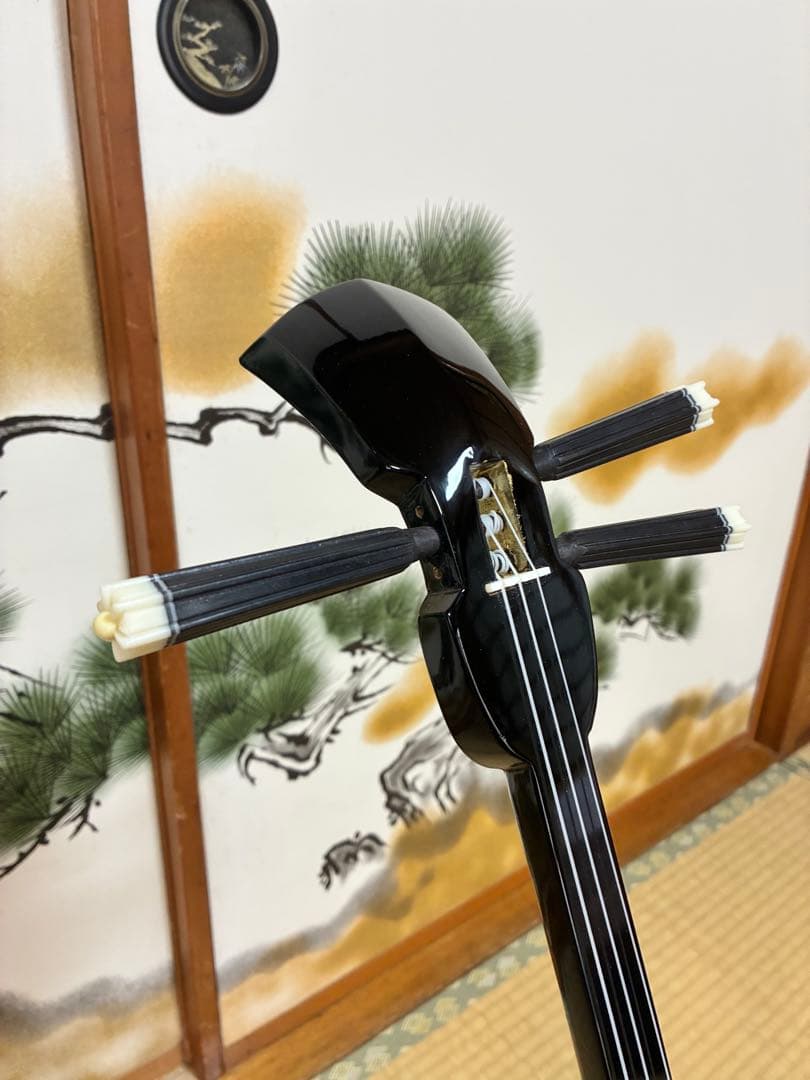 沖縄三線！貴重！知念大工型！本張り【一枚張り】