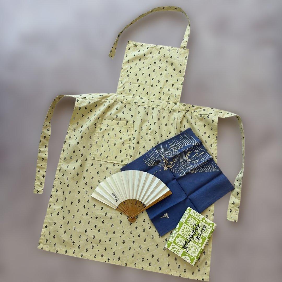 遠州流　茶道　セット　御点前　扇子　帛紗　懐紙　稽古着　エプロン