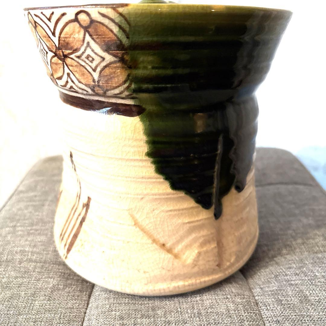 【 水指 / 織部焼 】 茶道具 茶道 伝統陶芸品