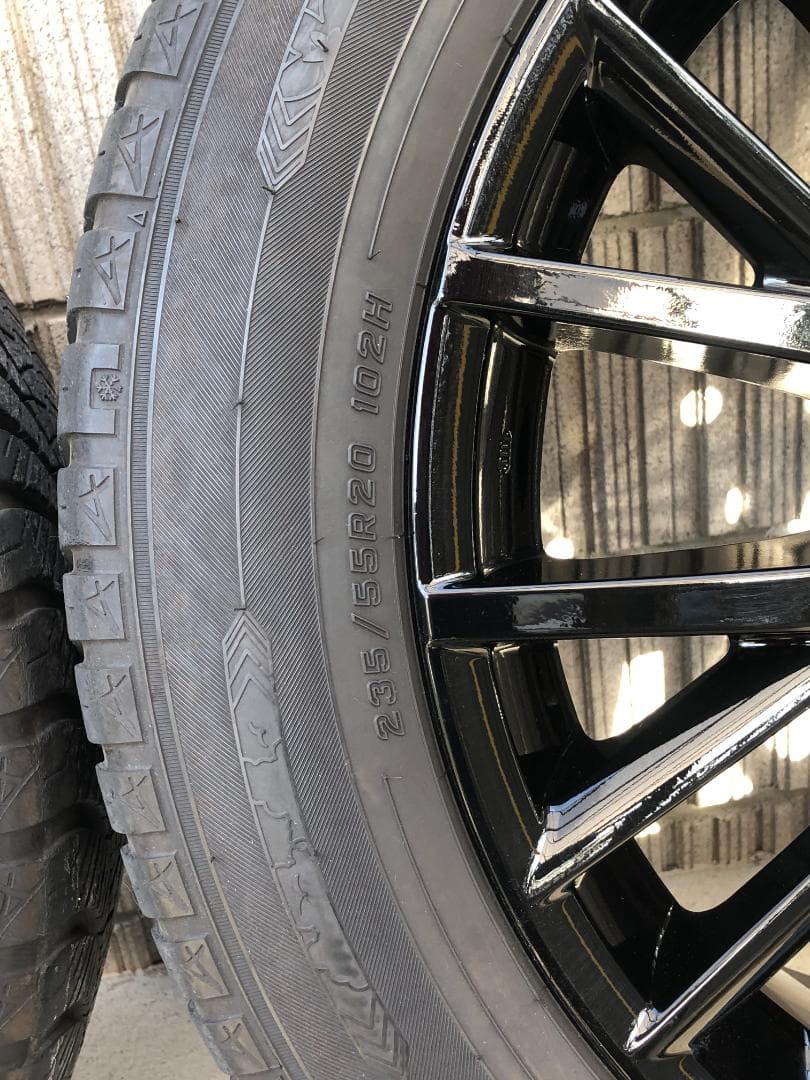 くまレクサスRX 20インチ ブラックホイール タイヤセット美品