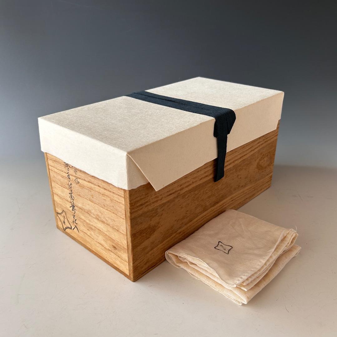 茶道具　即中斎好　南紀　檜　手付　掛籠　花入　熊玄斎　共箱　竹工芸　篭花入　夏