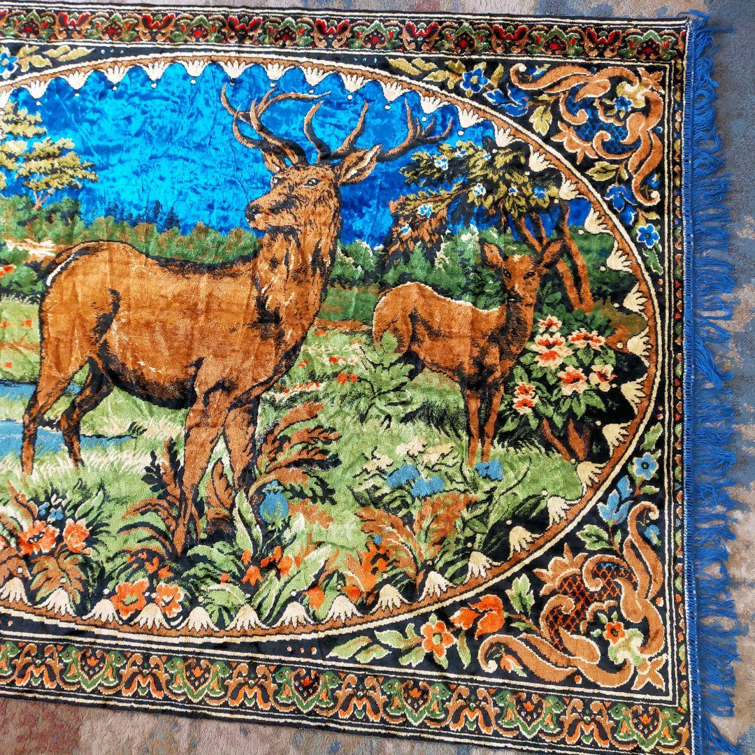 zzz　ヴィンテージラグ　マルチカバー　タペストリー　カーペット　アニマル