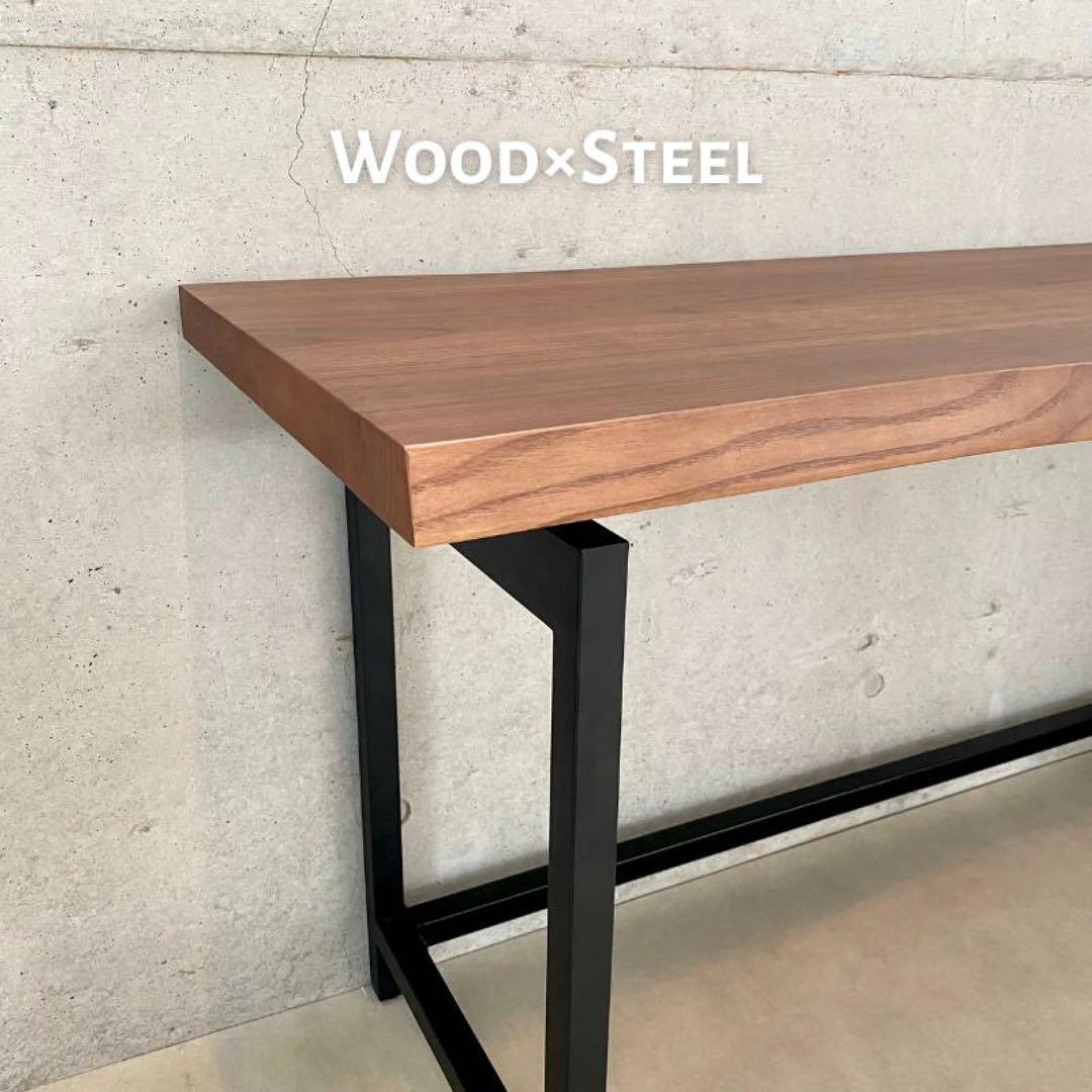 【お値下げ】ワークデスク　幅120センチ　奥行50センチ　無垢材　ウォールナット